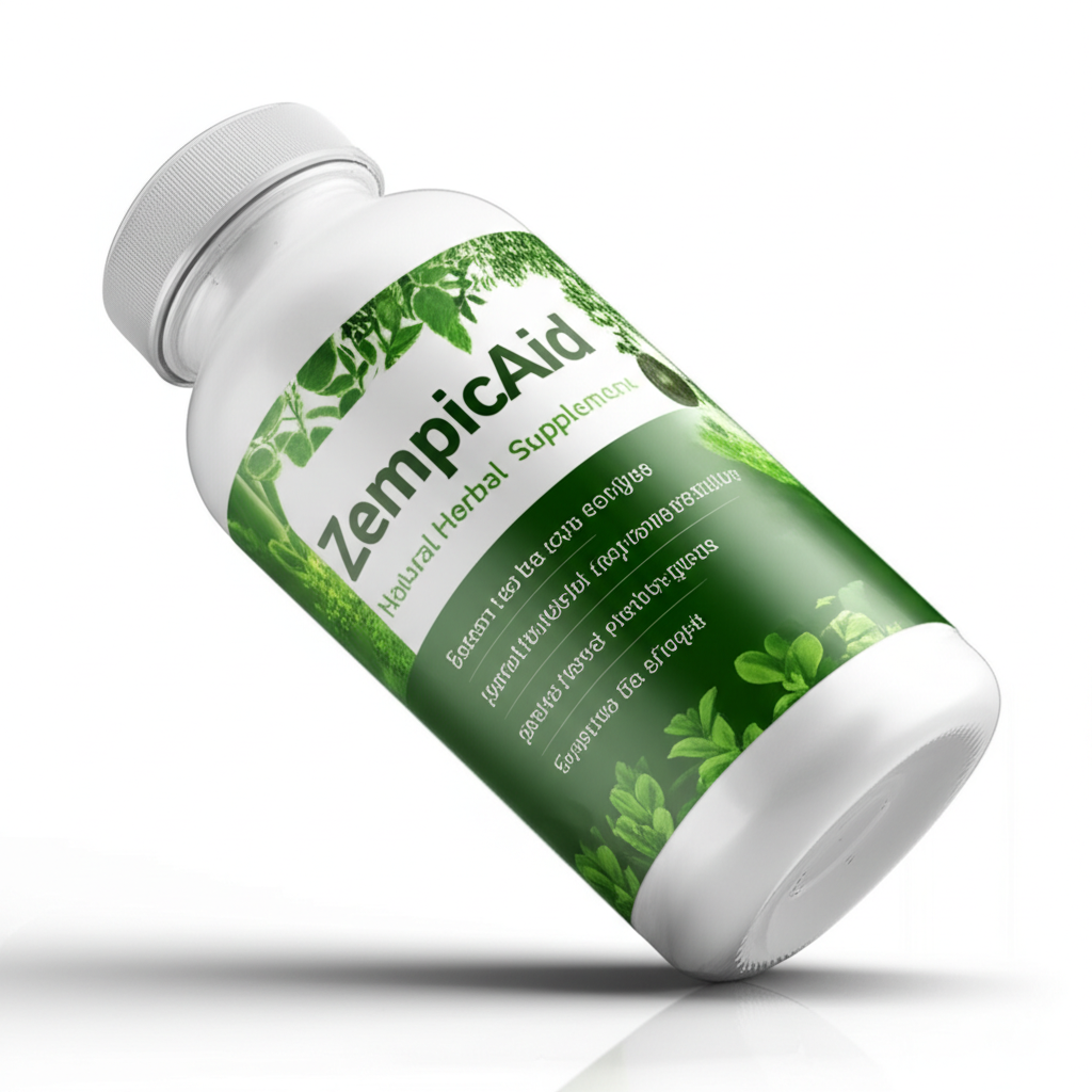 ZempicAid supplement bottle showing label and capsules